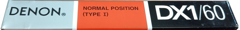 Compact Cassette Denon DX1 60 "DX1-60TE" Type I Normal 1992 Europe