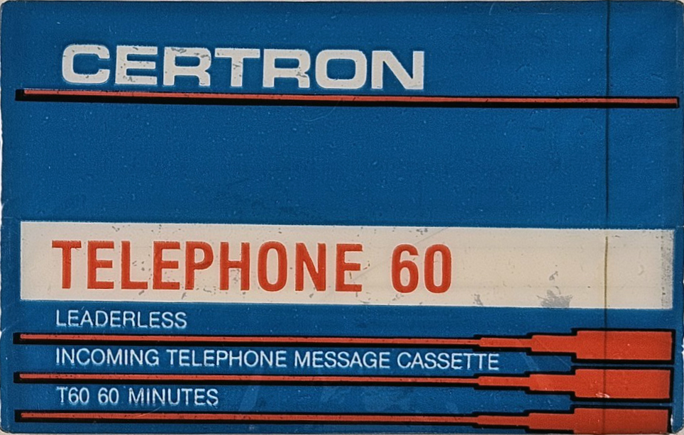 Compact Cassette Certron Telephone 60 Type I Normal 1989 USA