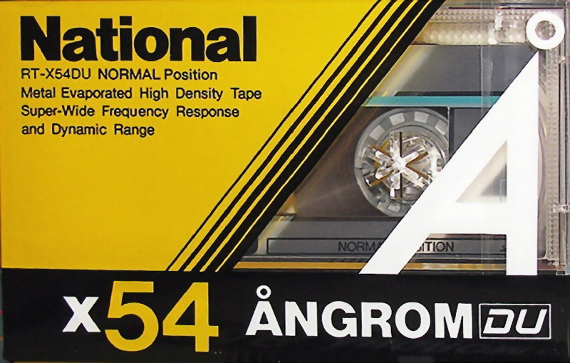 Compact Cassette National Angrom X-DU 54 "RT-X54DU" Type I Normal 1986 Japan