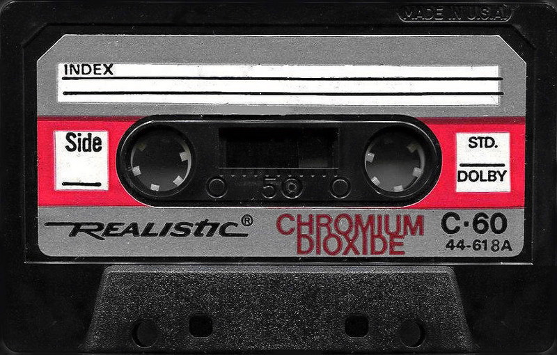 Compact Cassette Realistic 60 "44-618A" Type II Chrome 1973 USA