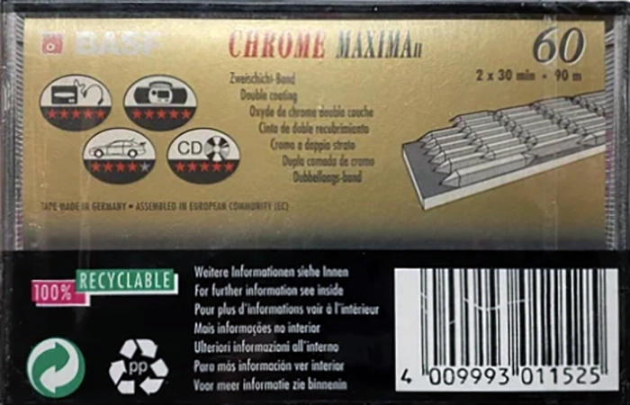2 pack BASF Chrome Maxima II 60 Type II Chrome 1993 Europe