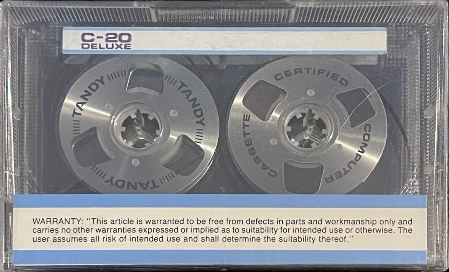 Compact Cassette Tandy 20 "Cat. No/ 26-308" Computer Cassette USA
