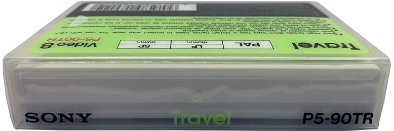 Video8, Hi8, Digital8 Sony HG 90 "Video8 P5-90TR Travel" Type I Normal 1993 Europe