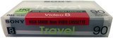 Video8, Hi8, Digital8 Sony HG 90 "Video8 P5-90TR Travel" Type I Normal 1993 Europe