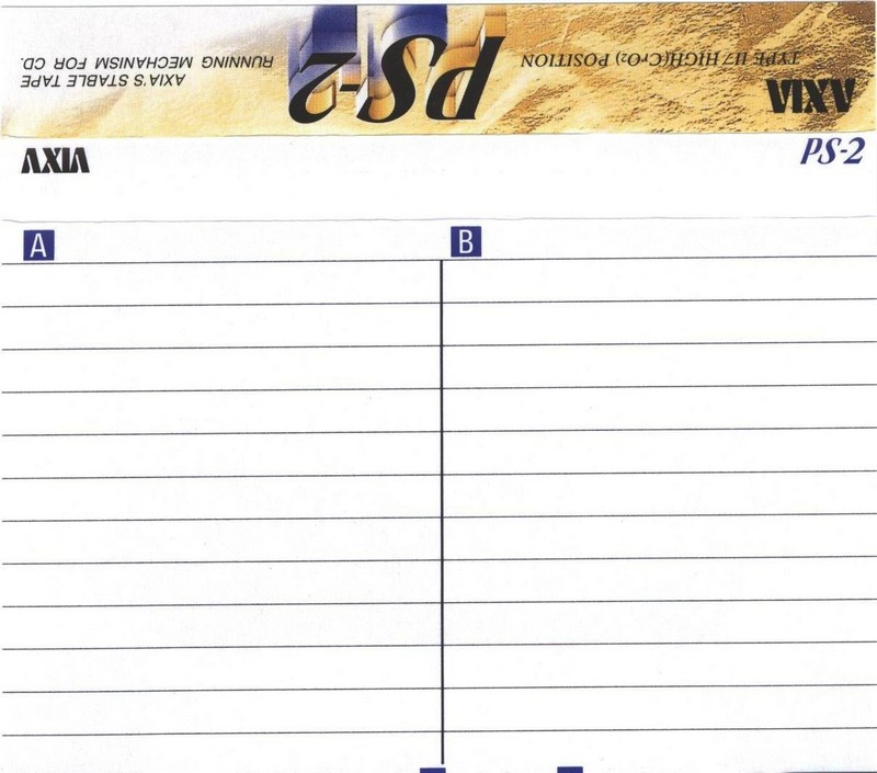 Compact Cassette AXIA PS-II / PS-2 40 "PS2F 40" Type II Chrome 1993 Japan