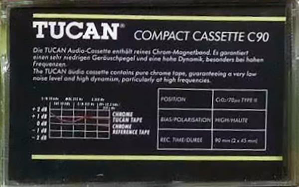 Compact Cassette Tucan 90 Type II Chrome 1995 Germany