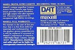 Digital Audio Tape Maxell 46 Type IV Metal 1989 USA