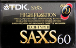 Compact Cassette TDK SA-XS 60 "SA-XS60EB" Type II Chrome 1995 Europe