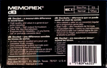 Compact Cassette Memorex dB 60 Type I Normal 1985 South Korea
