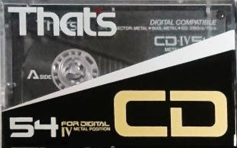 Compact Cassette Thats CD 54 "CD-IV" Type IV Metal 1987 Japan