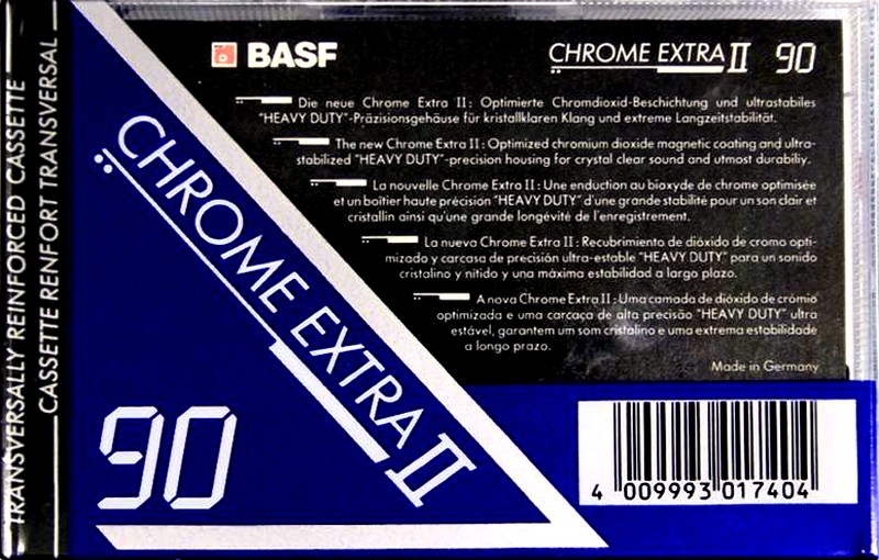 Compact Cassette BASF Chrome Extra II 90 Type II Chrome 1992 Europe