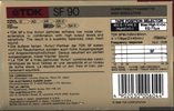 Compact Cassette TDK SF 90 Type II Chrome 1988 Australia, Europe