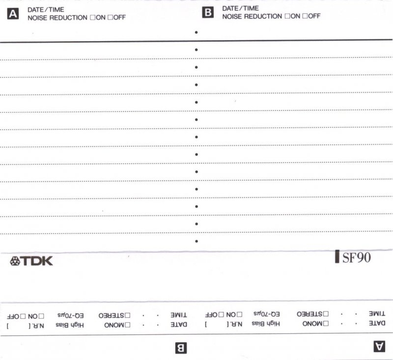 Compact Cassette: TDK  - SF 90