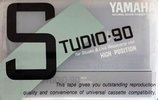Compact Cassette Yamaha Studio 90 Type II Chrome 1986 Japan