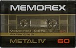 Compact Cassette Memorex Metal IV 60 Type IV Metal 1982 Europe