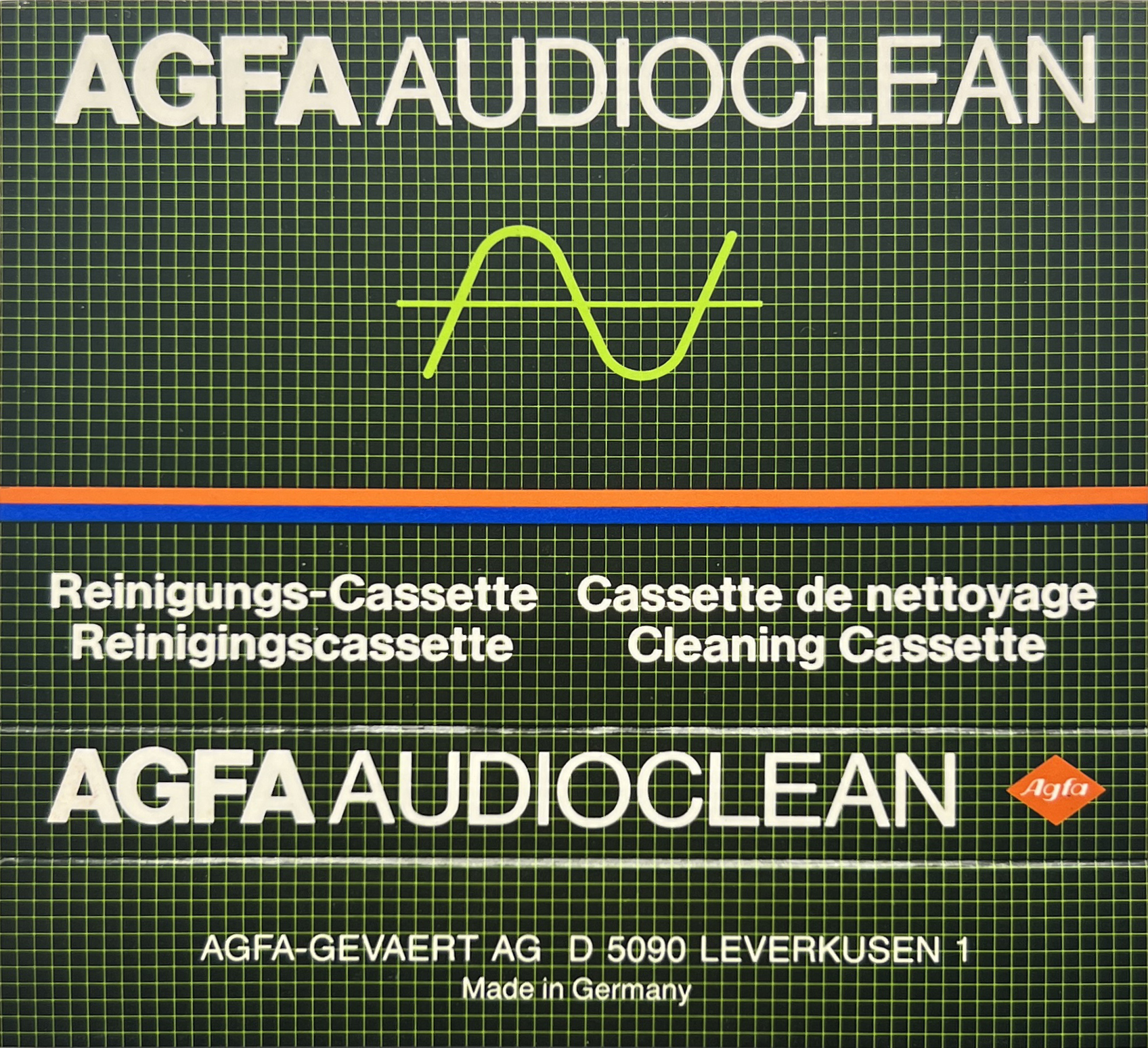 Compact Cassette AGFA "Audioclean" Cleaning Cassette 1982 Europe