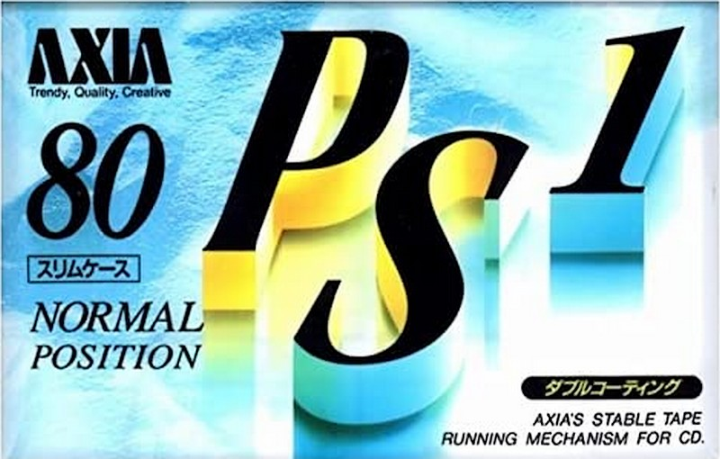 Compact Cassette AXIA PS-I / PS-1 80 "PS1F 80" Type I Normal 1993 Japan