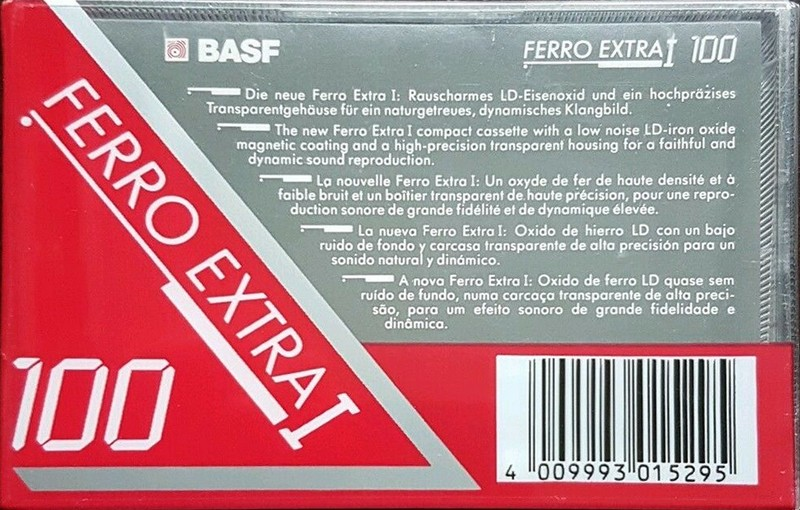 Compact Cassette BASF Ferro Extra I 100 Type I Normal 1991 Europe