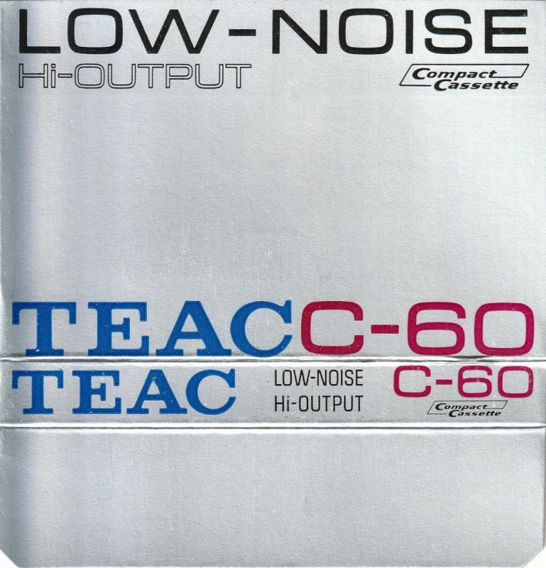 Compact Cassette Teac 60 Type I Normal 1978 Japan
