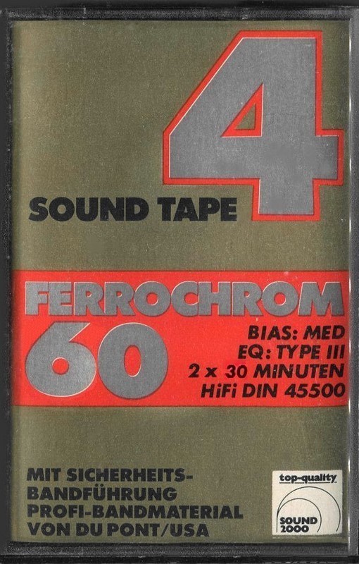 Compact Cassette: Unknown Sound 2000 - Sound Tape 4 60