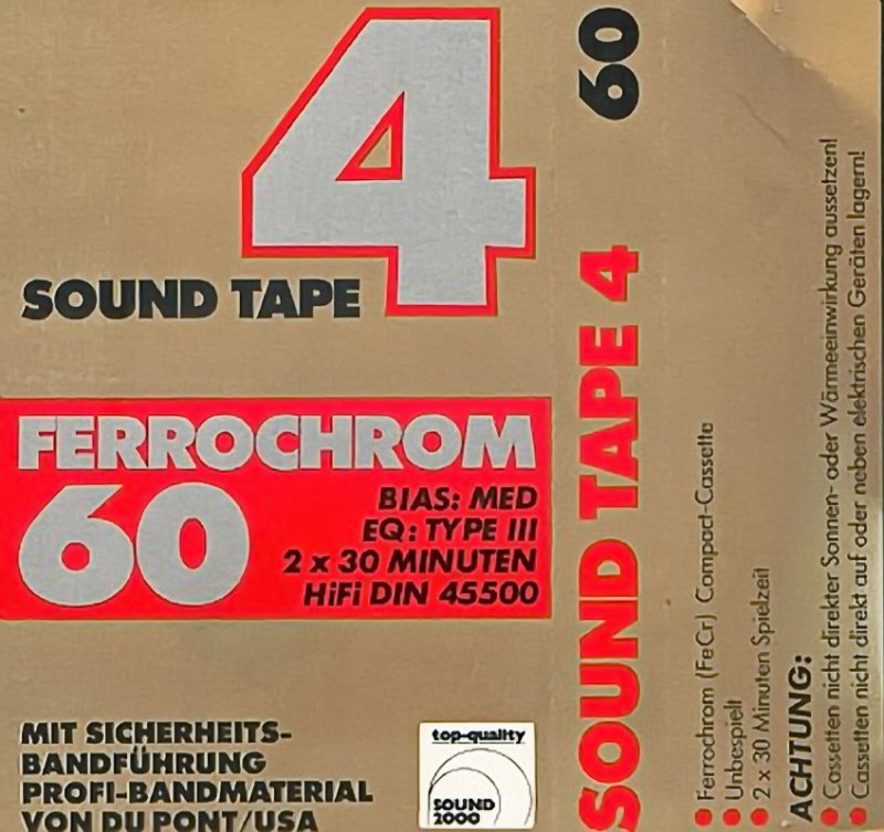 Compact Cassette: Unknown Sound 2000 - Sound Tape 4 60