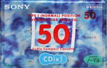 Compact Cassette Sony CDix I 50 "C-50CDX1F" Type I Normal 1998 Japan
