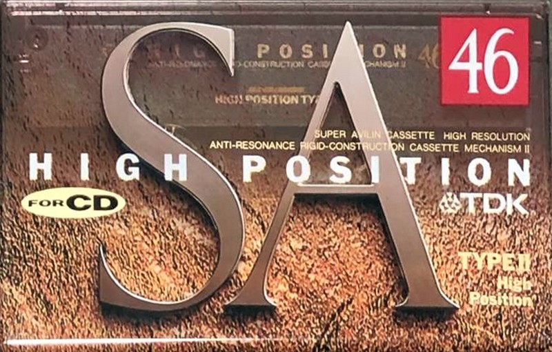 Compact Cassette TDK SA 46 "SA-46A" Type II Chrome 1993 Japan