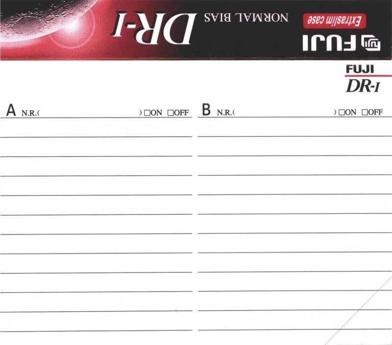 Compact Cassette Fuji DR-I 60 Type I Normal 1995 North America