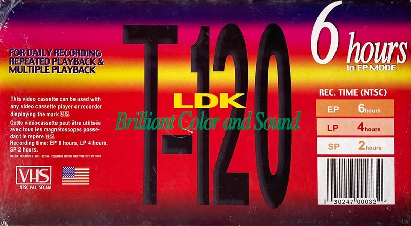 VHS, Video Home System LDK 120 Type I Normal USA