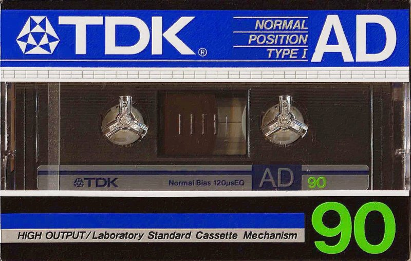 Compact Cassette TDK AD 90 Type I Normal 1985 Europe