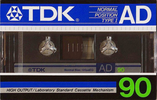 Compact Cassette TDK AD 90 Type I Normal 1985 Europe