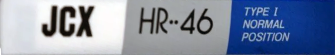 Compact Cassette JCX 46 Type I Normal 1989 Japan