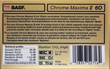 Compact Cassette BASF Chrome Maxima II 60 Type II Chrome 1989 North America