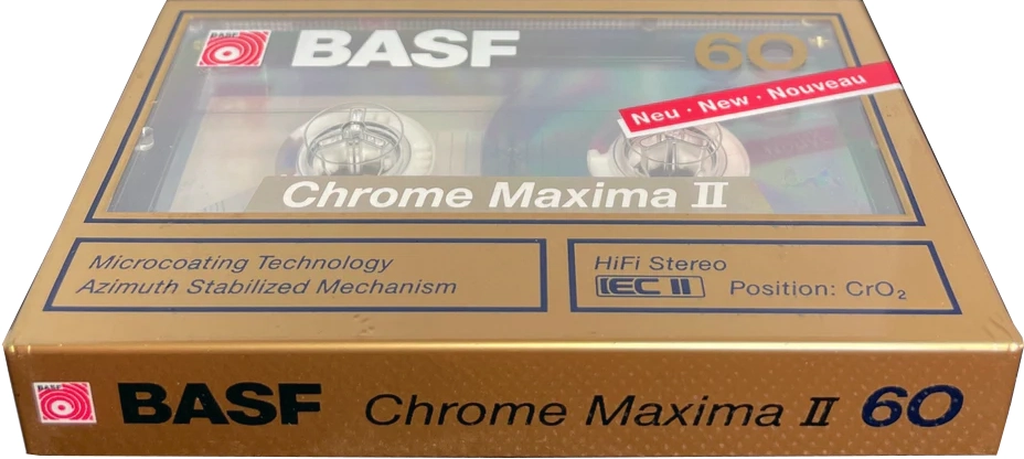 Compact Cassette BASF Chrome Maxima II 60 Type II Chrome 1989 North America