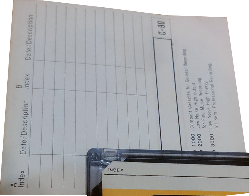 Compact Cassette Union 1000 90 Type I Normal USA