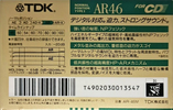 Compact Cassette TDK AR 46 "AR-46M" Type I Normal 1990 Japan