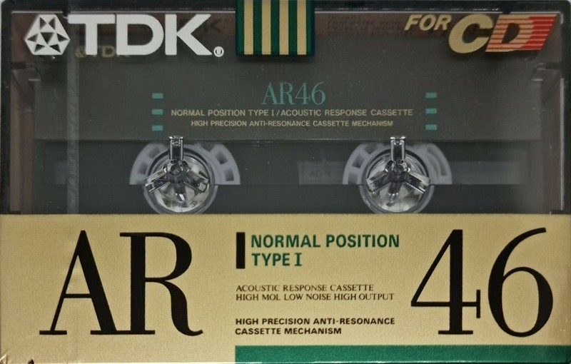 Compact Cassette TDK AR 46 "AR-46M" Type I Normal 1990 Japan