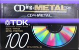 Compact Cassette TDK CDing Metal 100 "CDING4-100EB" Type IV Metal 1997 Europe