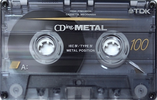 Compact Cassette TDK CDing Metal 100 "CDING4-100EB" Type IV Metal 1997 Europe