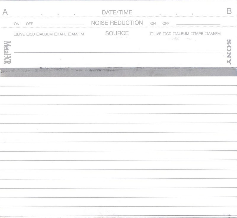 Compact Cassette Sony Metal-XR 50 "C-50 MTLXRA" Type IV Metal 1996 Europe