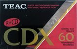 Compact Cassette Teac CDX 60 Type I Normal 1990 Australia