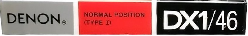 Compact Cassette Denon DX1 46 "DX1-46TE" Type I Normal 1992 Europe