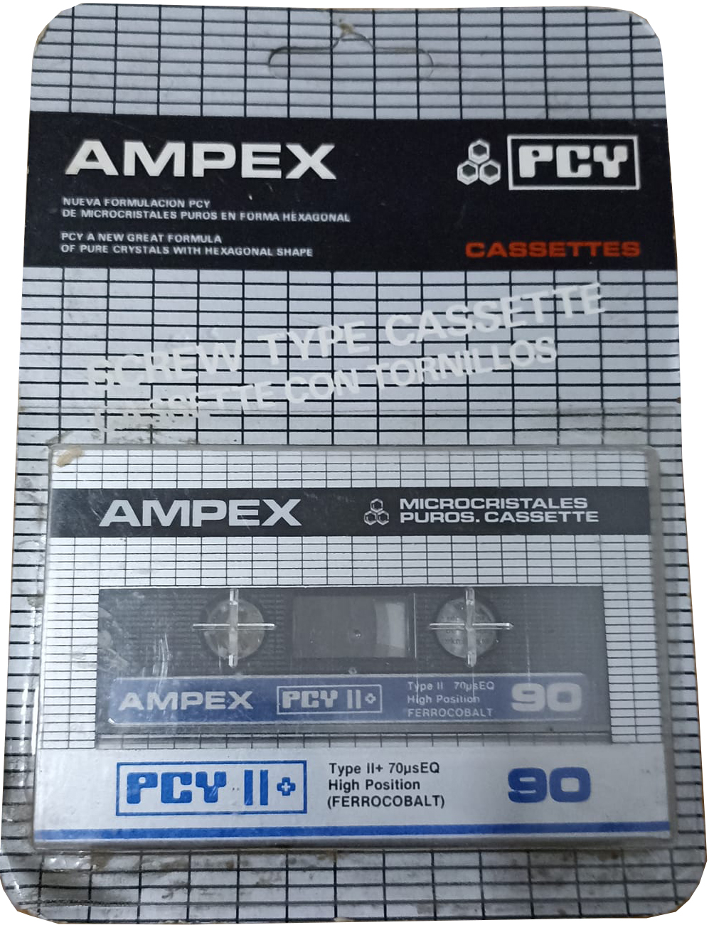 Blister Ampex PCY II 90 Type II Chrome 1980 North America