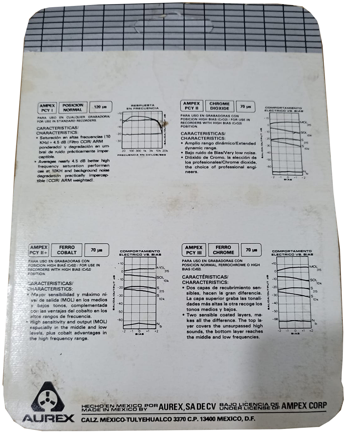 Blister Ampex PCY 90 "PCY II" Type II Chrome 1980 North America