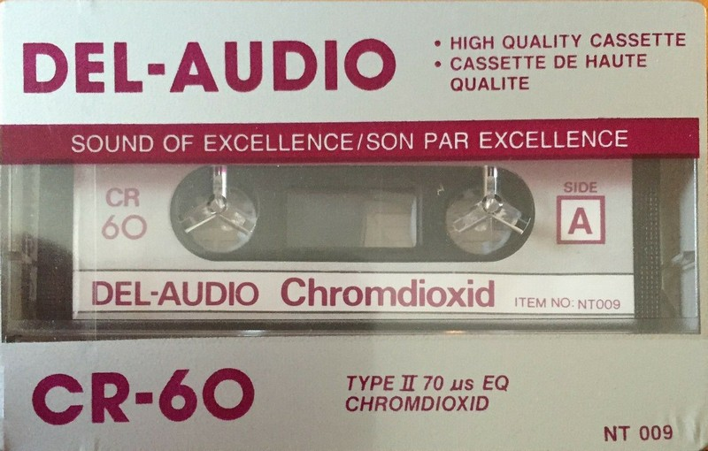Compact Cassette Del-Audio 60 Type II Chrome Canada