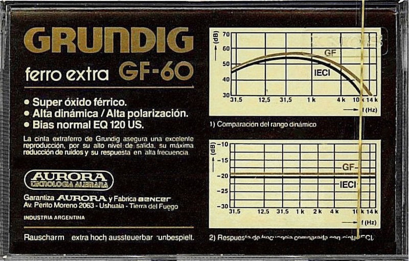 Compact Cassette Grundig GF 60 Type I Normal 1991 Latin America