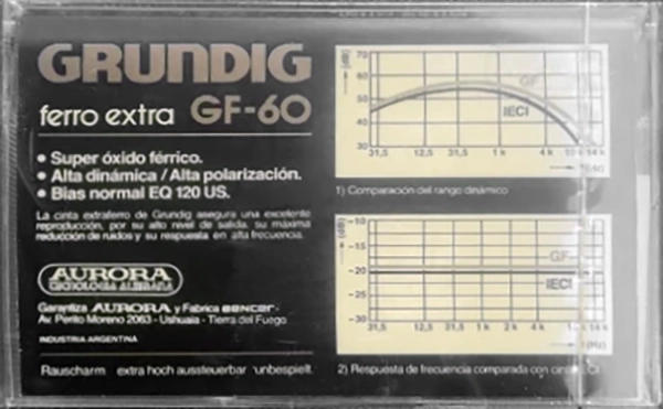 Compact Cassette Grundig GF 60 Type I Normal 1991 Latin America