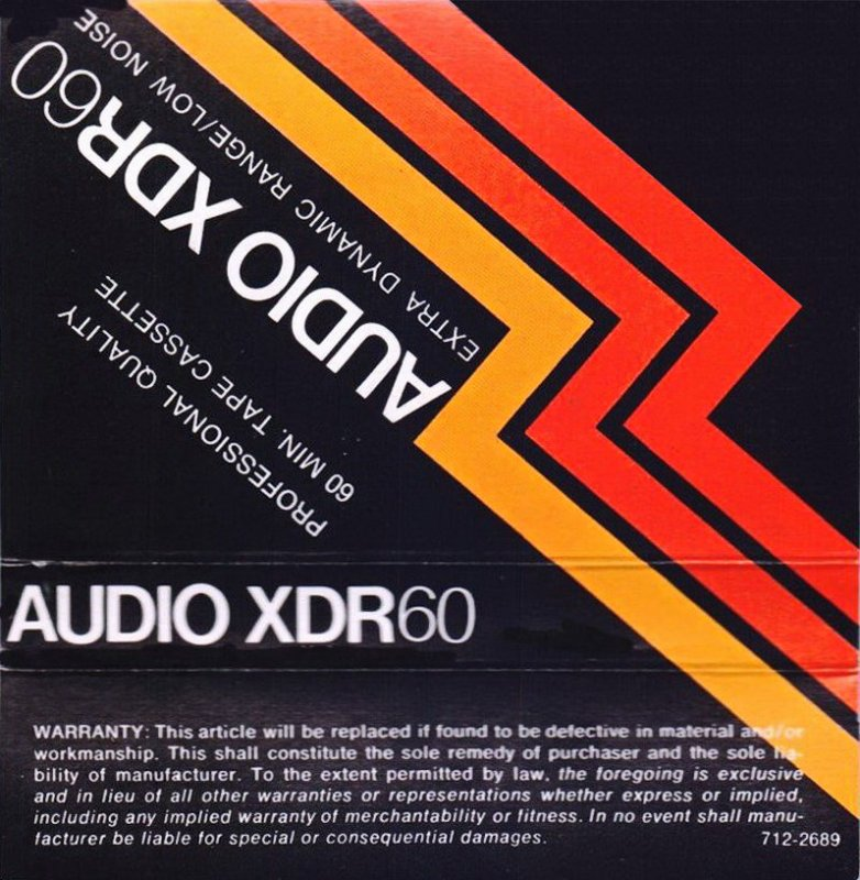 Compact Cassette Audio XDR 60 Type I Normal 1979 USA