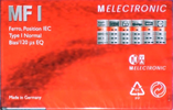 Compact Cassette Melectronic MF I 60 Type I Normal 1990 Switzerland