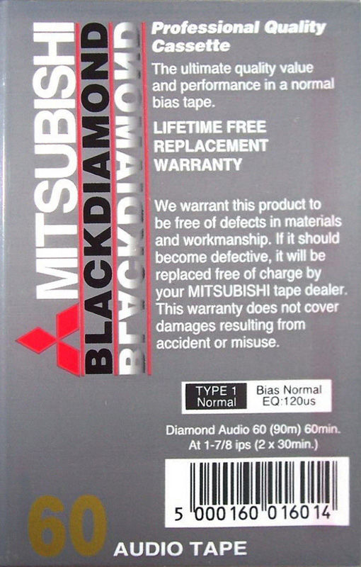 Compact Cassette Mitsubishi Black Diamond 60 Type I Normal Japan